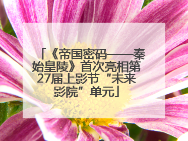 《帝国密码——秦始皇陵》首次亮相第27届上影节“未来影院”单元
