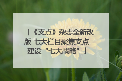 《支点》杂志全新改版 七大栏目聚焦支点建设“七大战略”
