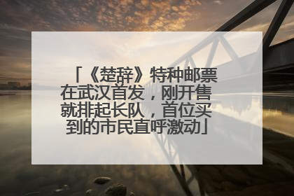 《楚辞》特种邮票在武汉首发，刚开售就排起长队，首位买到的市民直呼激动