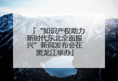 “知识产权助力新时代东北全面振兴”新闻发布会在黑龙江举办