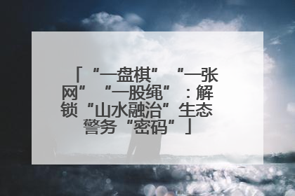 “一盘棋”“一张网”“一股绳”：解锁“山水融治”生态警务“密码”