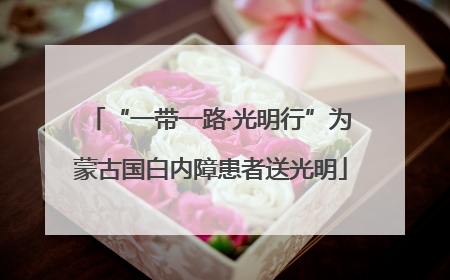 “一带一路·光明行”为蒙古国白内障患者送光明