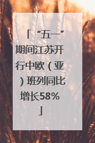 “五一”期间江苏开行中欧（亚）班列同比增长58％