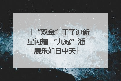 “双金”于子迪新星闪耀 “九冠”潘展乐如日中天