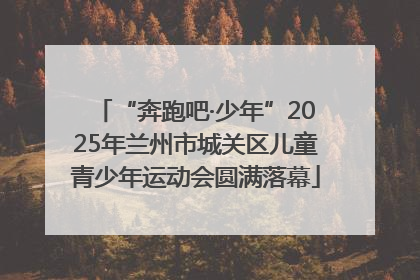 “奔跑吧·少年”2025年兰州市城关区儿童青少年运动会圆满落幕