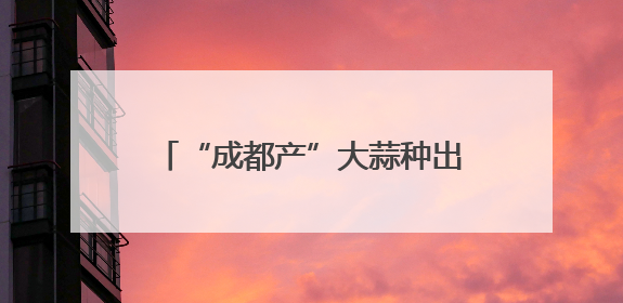“成都产”大蒜种出超2亿元产值，远销欧洲、非洲、东南亚