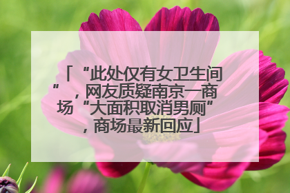 “此处仅有女卫生间”，网友质疑南京一商场“大面积取消男厕”，商场最新回应