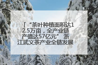 “茶叶种植面积达12.5万亩，全产业链产值达57亿元” 浙江武义茶产业全链发展“加速度”