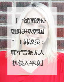“试图诱使朝鲜进攻韩国”！韩议员：韩军曾派无人机侵入平壤