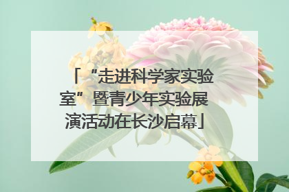 “走进科学家实验室”暨青少年实验展演活动在长沙启幕