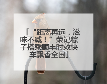 “距离再远，滋味不减！”荣记粽子搭乘顺丰时效快车飘香全国