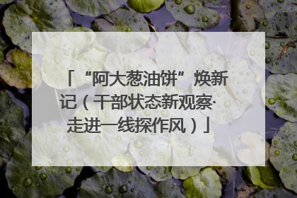 “阿大葱油饼”焕新记（干部状态新观察·走进一线探作风）