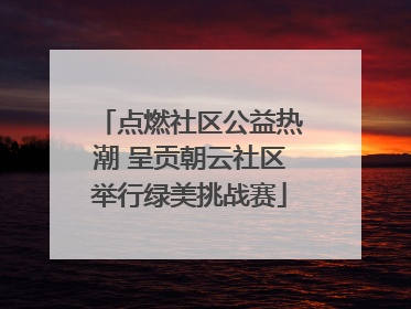 点燃社区公益热潮 呈贡朝云社区举行绿美挑战赛
