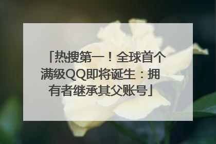 热搜第一！全球首个满级QQ即将诞生：拥有者继承其父账号