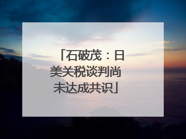 石破茂：日美关税谈判尚未达成共识