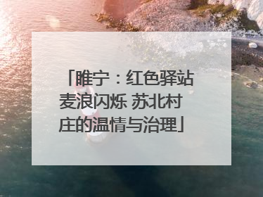 睢宁：红色驿站麦浪闪烁 苏北村庄的温情与治理