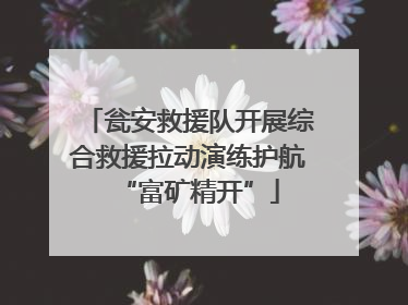 瓮安救援队开展综合救援拉动演练护航“富矿精开”