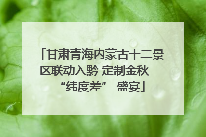 甘肃青海内蒙古十二景区联动入黔 定制金秋 “纬度差” 盛宴