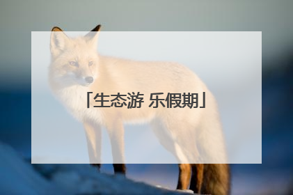 生态游 乐假期
