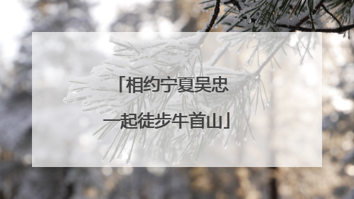 相约宁夏吴忠 一起徒步牛首山