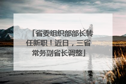 省委组织部部长转任新职！近日，三省常务副省长调整