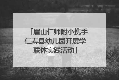 眉山仁师附小携手仁寿县幼儿园开展学联体实践活动