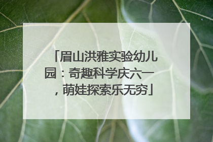 眉山洪雅实验幼儿园：奇趣科学庆六一，萌娃探索乐无穷