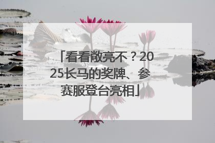 看看敞亮不？2025长马的奖牌、参赛服登台亮相