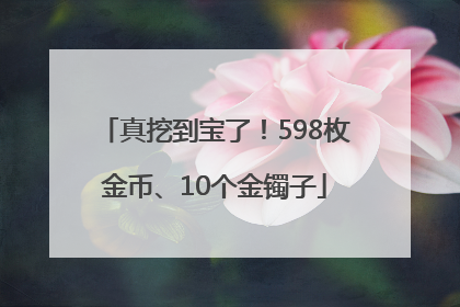 真挖到宝了！598枚金币、10个金镯子