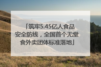 筑牢5.45亿人食品安全防线，全国首个无堂食外卖团体标准落地
