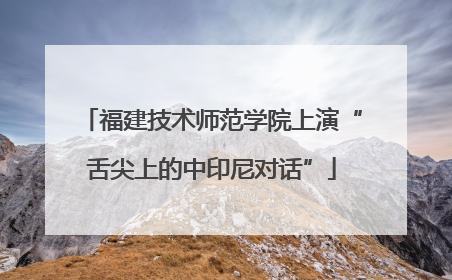 福建技术师范学院上演“舌尖上的中印尼对话”