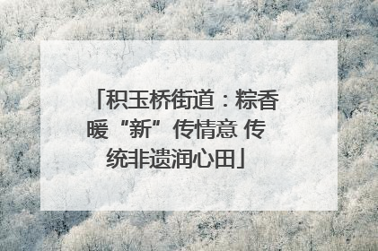 积玉桥街道：粽香暖“新”传情意 传统非遗润心田