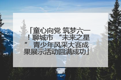 童心向党 筑梦六一！聊城市 “未来之星” 青少年风采大赛成果展示活动圆满成功