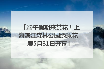 端午假期来赏花！上海滨江森林公园绣球花展5月31日开幕