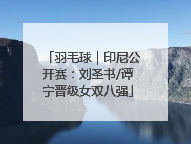 羽毛球｜印尼公开赛：刘圣书/谭宁晋级女双八强