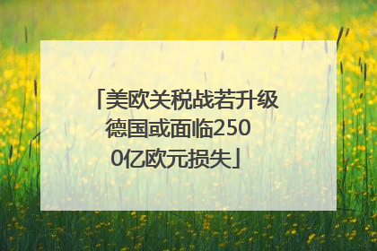 美欧关税战若升级 德国或面临2500亿欧元损失