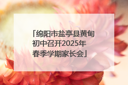 绵阳市盐亭县黄甸初中召开2025年春季学期家长会
