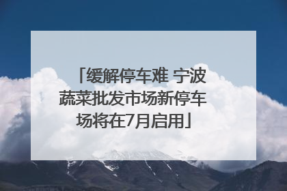 缓解停车难 宁波蔬菜批发市场新停车场将在7月启用