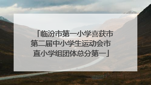 临汾市第一小学喜获市第二届中小学生运动会市直小学组团体总分第一