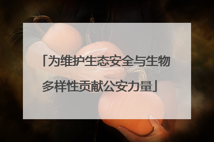 为维护生态安全与生物多样性贡献公安力量