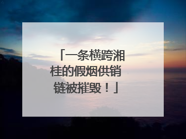 一条横跨湘桂的假烟供销链被摧毁！