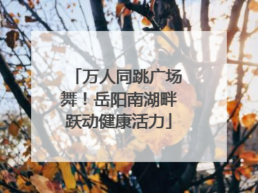 万人同跳广场舞！岳阳南湖畔跃动健康活力