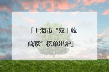 上海市“双十收藏家”榜单出炉