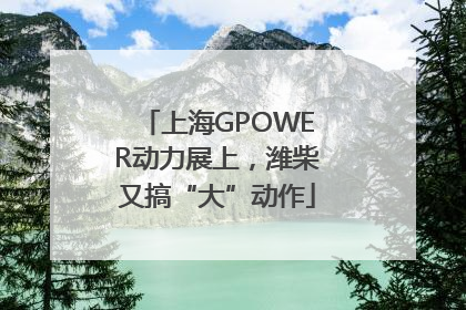 上海GPOWER动力展上，潍柴又搞“大”动作