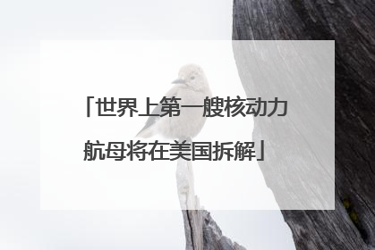 世界上第一艘核动力航母将在美国拆解