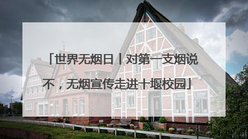 世界无烟日丨对第一支烟说不，无烟宣传走进十堰校园