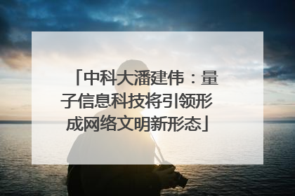 中科大潘建伟：量子信息科技将引领形成网络文明新形态