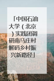 中国石油大学（北京）实践团调研南马庄村解码乡村振兴新路径