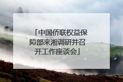 中国侨联权益保障部来湘调研并召开工作座谈会