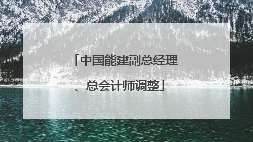 中国能建副总经理、总会计师调整